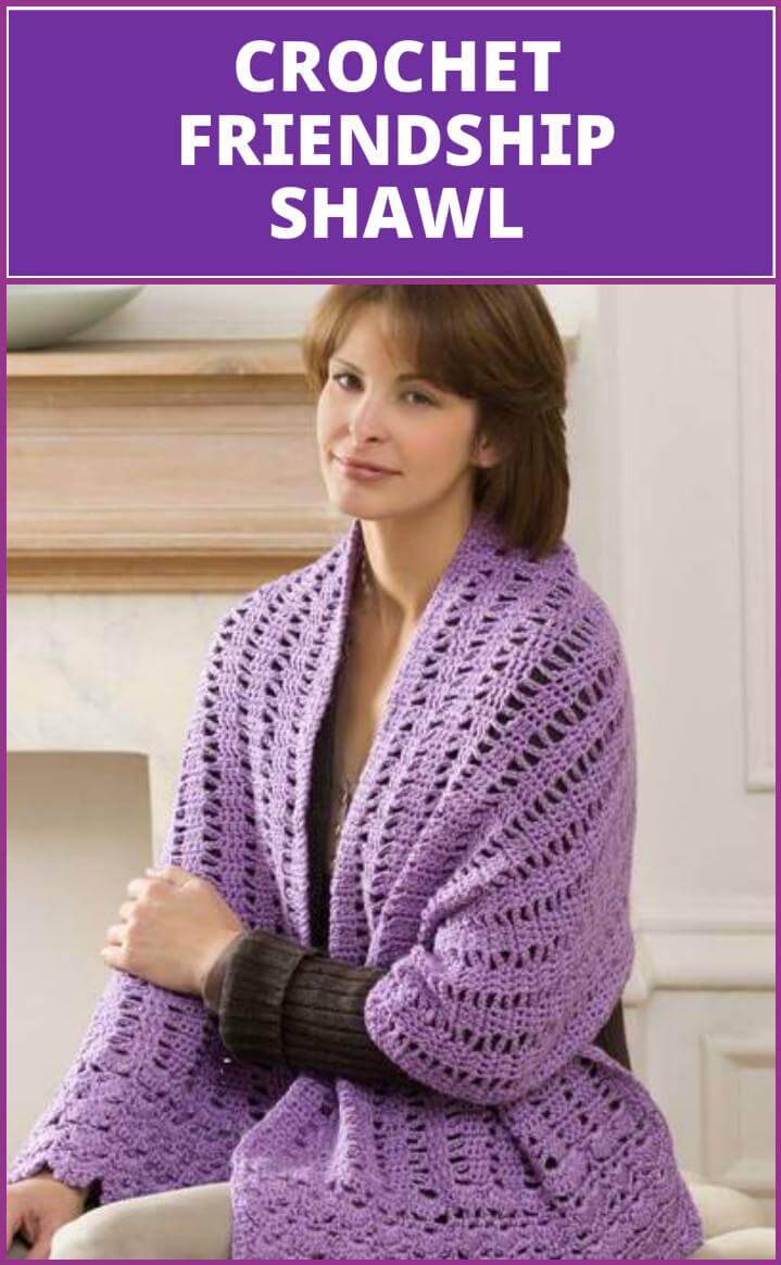 stylish crochet friendship shawl